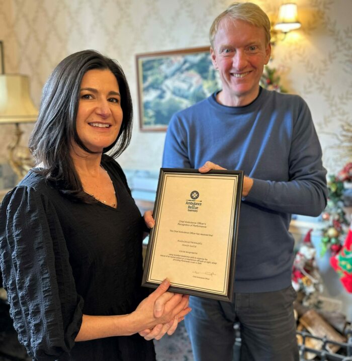 Sark cliff path rescue award for paramedic Sonia